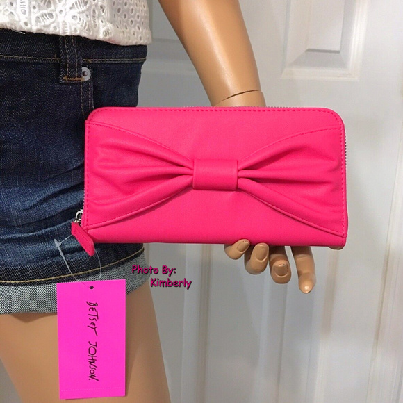 Betsey Johnson Pink Wallet Phone Clutch Bag NWT - Picture 3 of 8